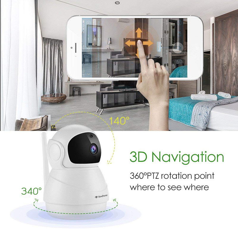 VIEW2HOME V2H HD-06 PANORAMIC PAN/TILT 2MP WIFI CAMERA 